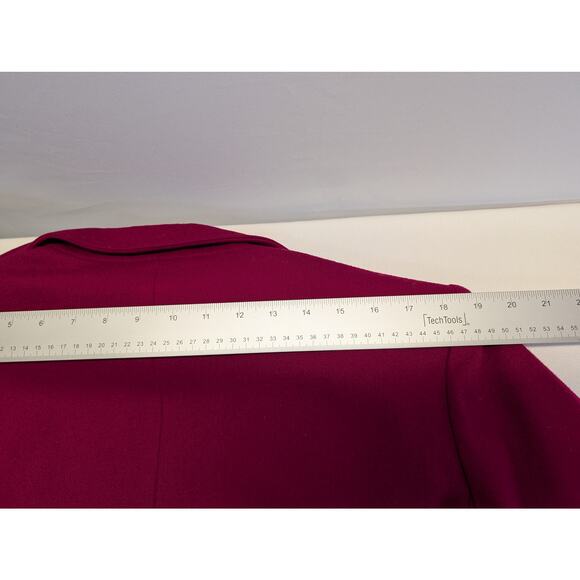 Dumas Blazer Womens LRG 14 Red Wool Jacket One Button Lined Vintage Made In USA - Picture 7 of 13